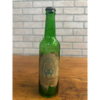 Vintage 1950s Christmas Greetings Ballantine Beer 12oz Bottle Label Green