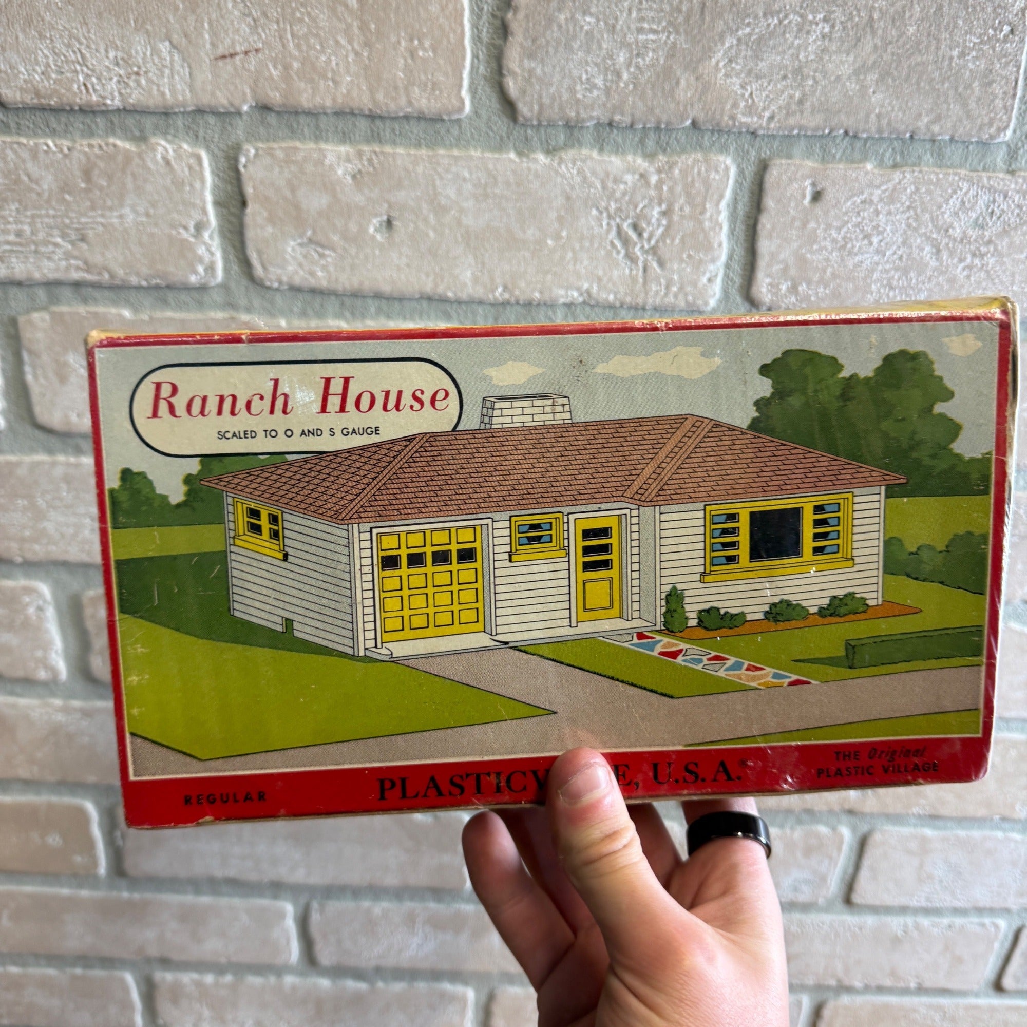 Vintage Plasticville 1603 Ranch House Kit 1950s Original Box O and S Gauge