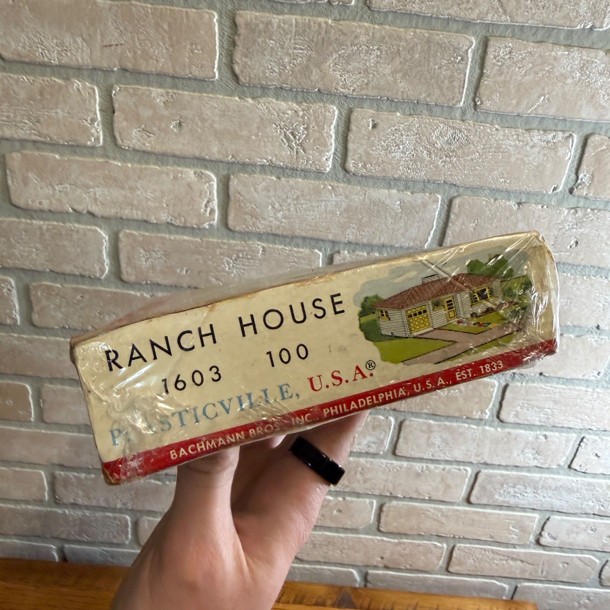 Vintage Plasticville 1603 Ranch House Kit 1950s Original Box O and S Gauge