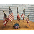 Vintage 1940s Car Auto Hood Mount Brackets Patriotic US Flag Holder w/ Flags
