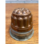 Antique Primitive Copper & Tin Jello Dessert Food Mold Farmhouse Decor 3"
