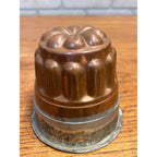 Antique Primitive Copper & Tin Jello Dessert Food Mold Farmhouse Decor 3"