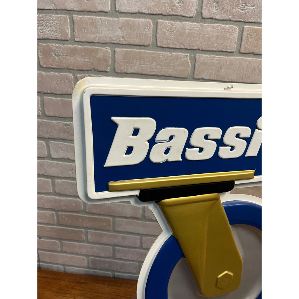 Vintage Bassick Caster Wheels Advertising Plastic Hanging Hardware Store Sign