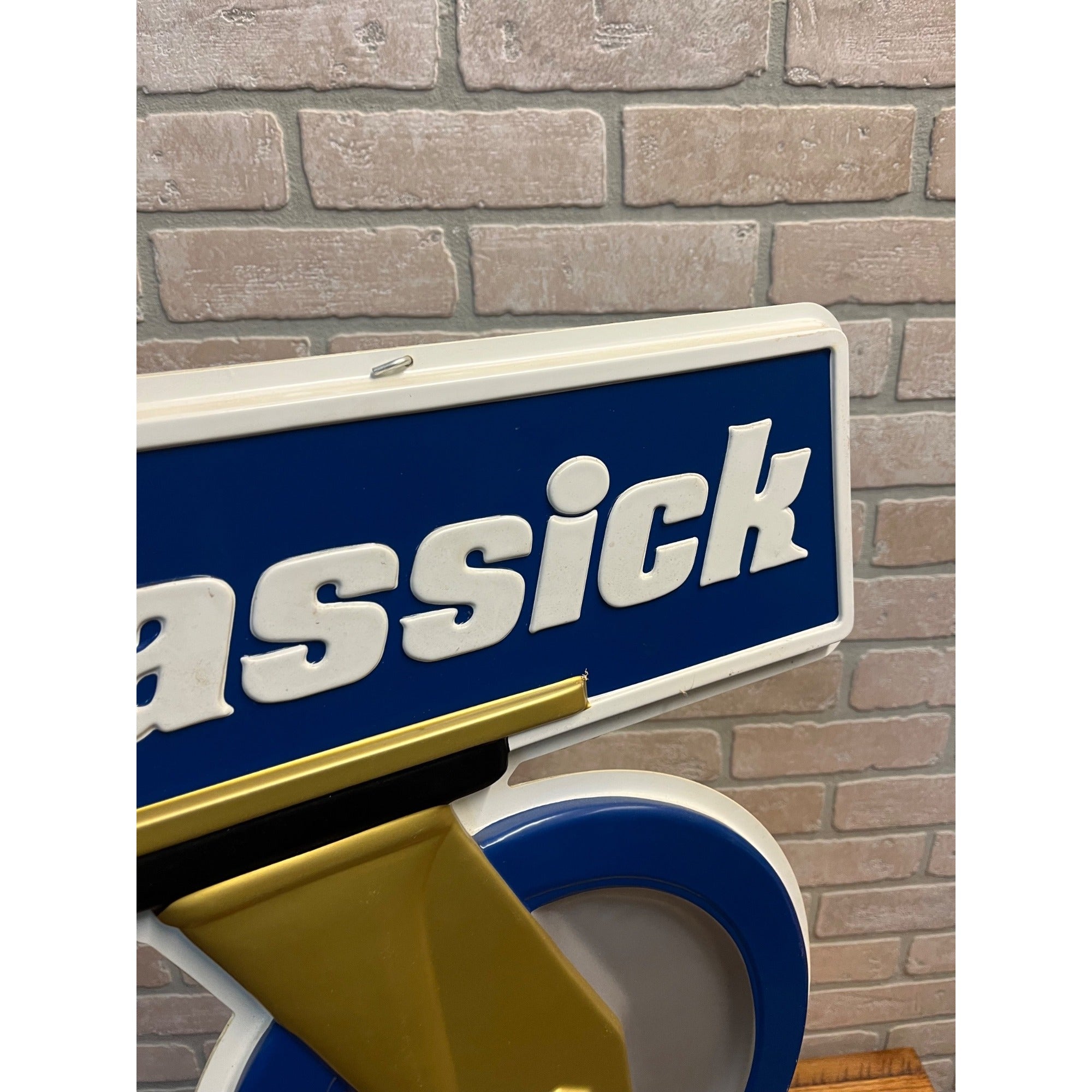 Vintage Bassick Caster Wheels Advertising Plastic Hanging Hardware Store Sign