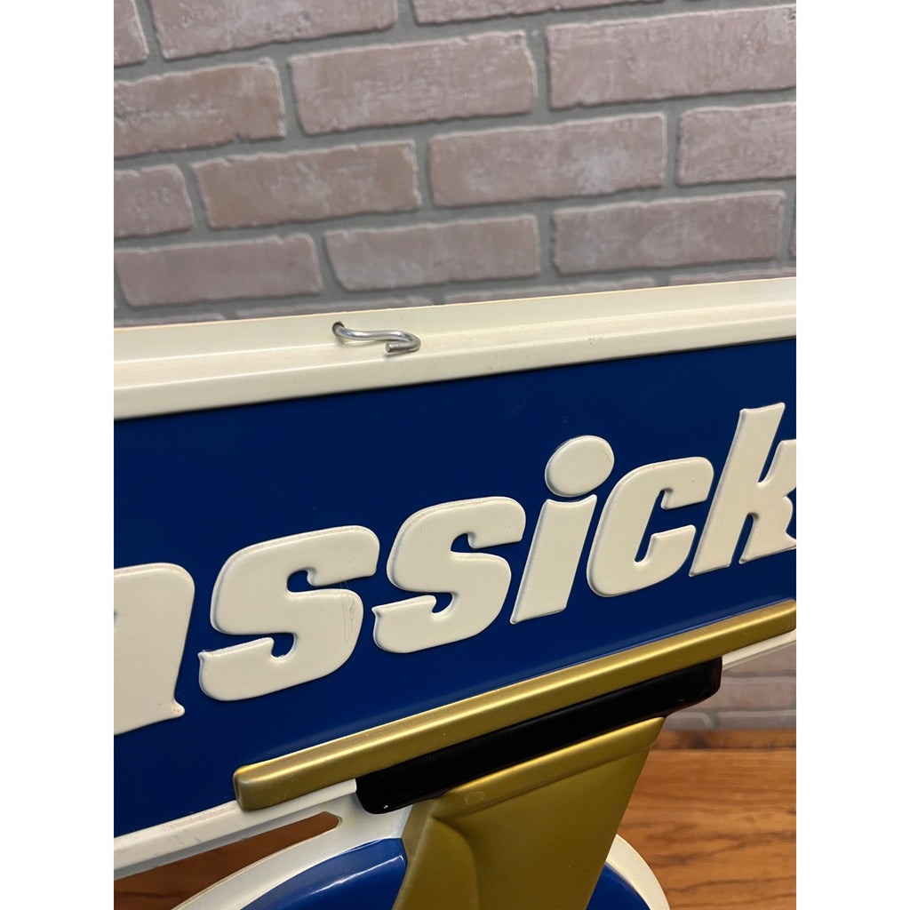 Vintage Bassick Caster Wheels Advertising Plastic Hanging Hardware Store Sign