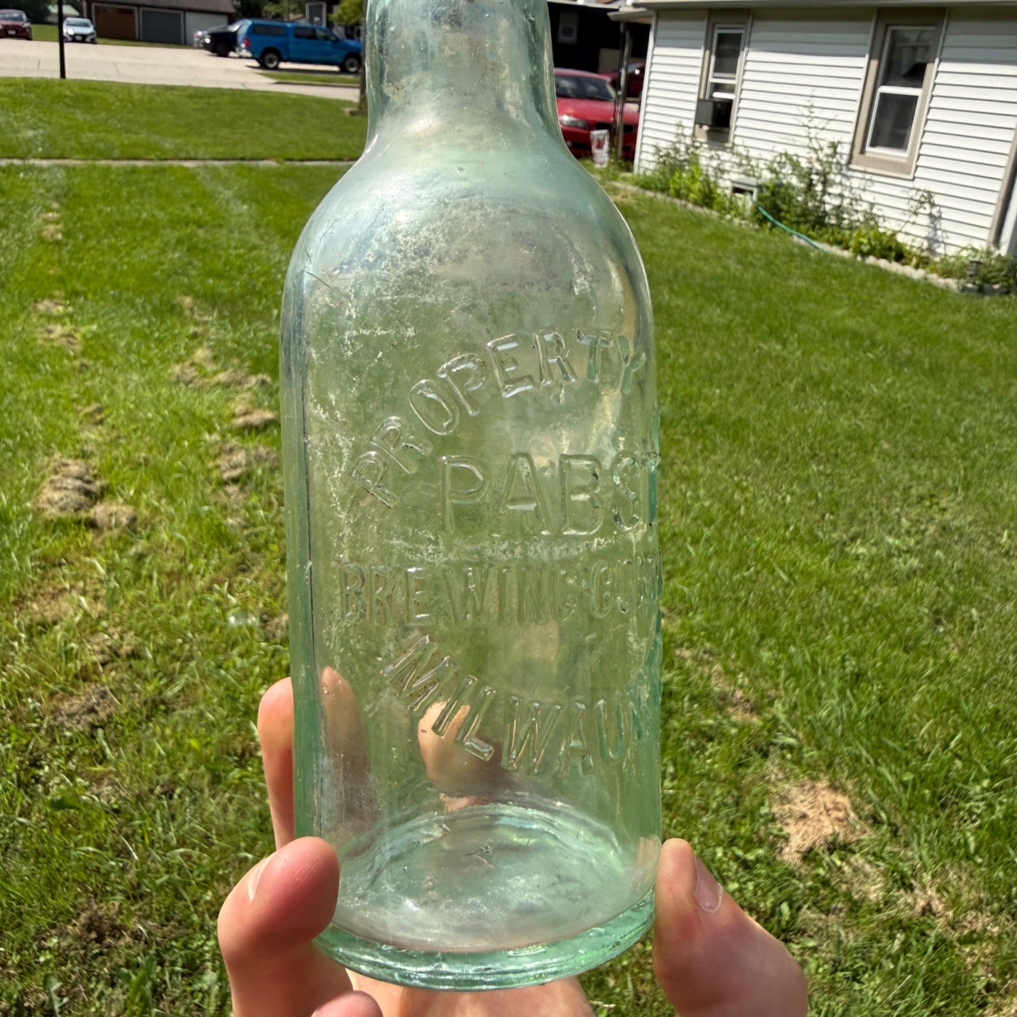 Early Blob Clear Pabst Brewing Company Beer Bottle Antique 1900s 1890s