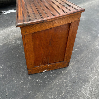 Antique Oak Wooden Primitive General Store Bulk Storage Bin Box