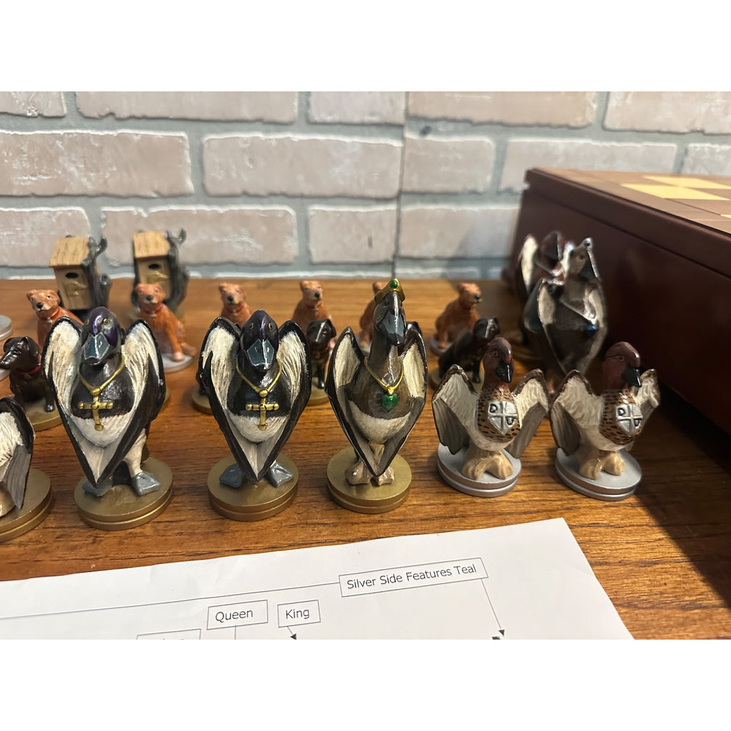 Ducks Unlimited Dogs & Ducks Chess Set & Board Complete 2004/2005 Loon Lake