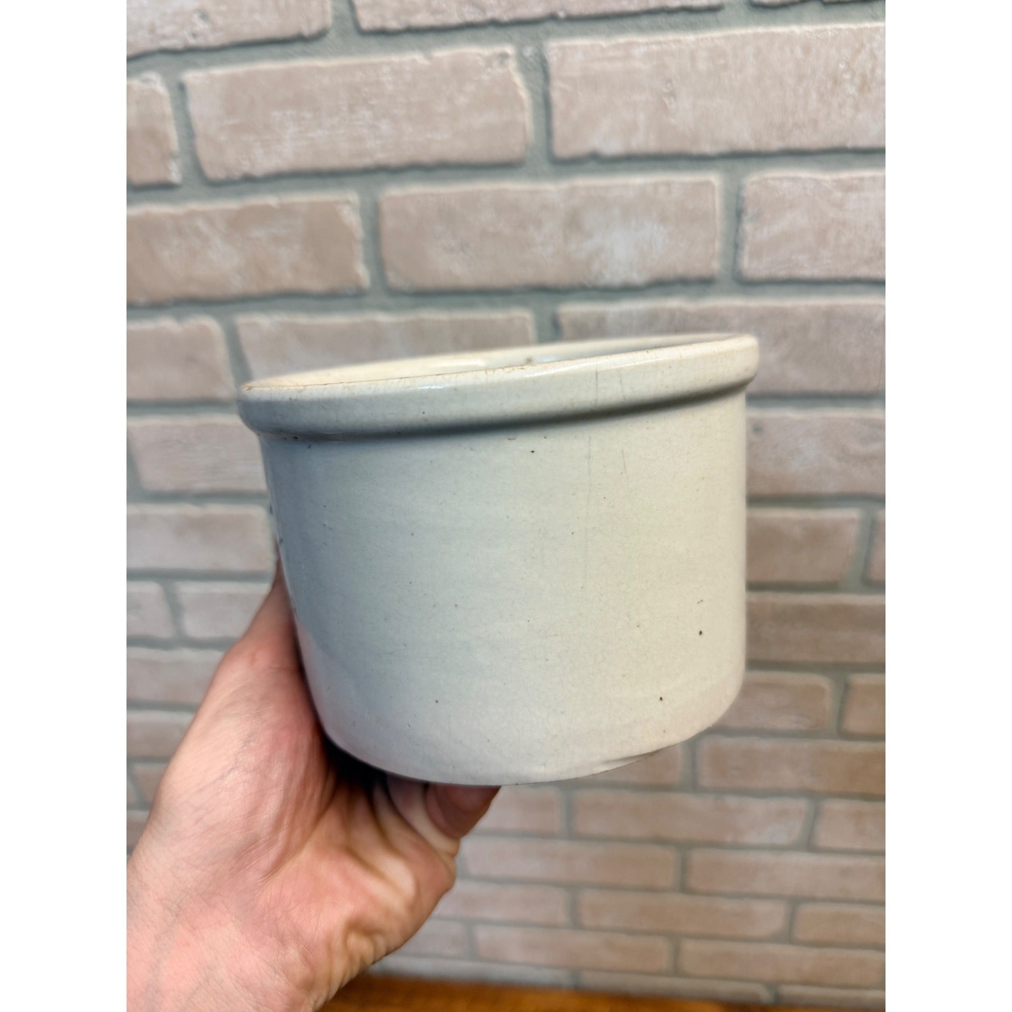 Antique Advertising Lambrecht Butter Crock Milwaukee Chicago Dairy Stoneware