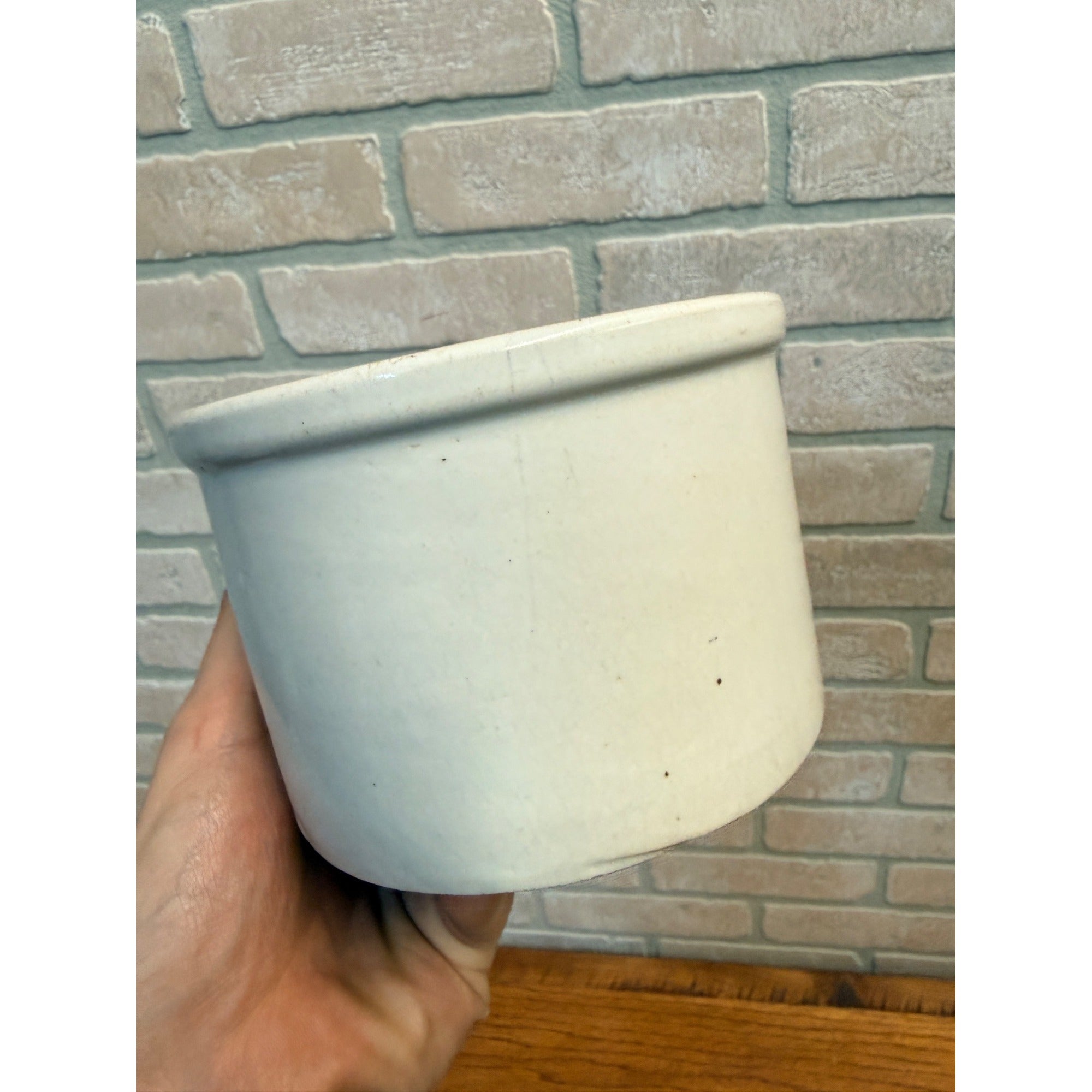 Antique Advertising Lambrecht Butter Crock Milwaukee Chicago Dairy Stoneware