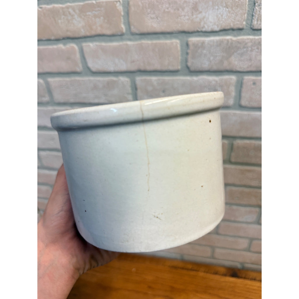 Antique Advertising Lambrecht Butter Crock Milwaukee Chicago Dairy Stoneware