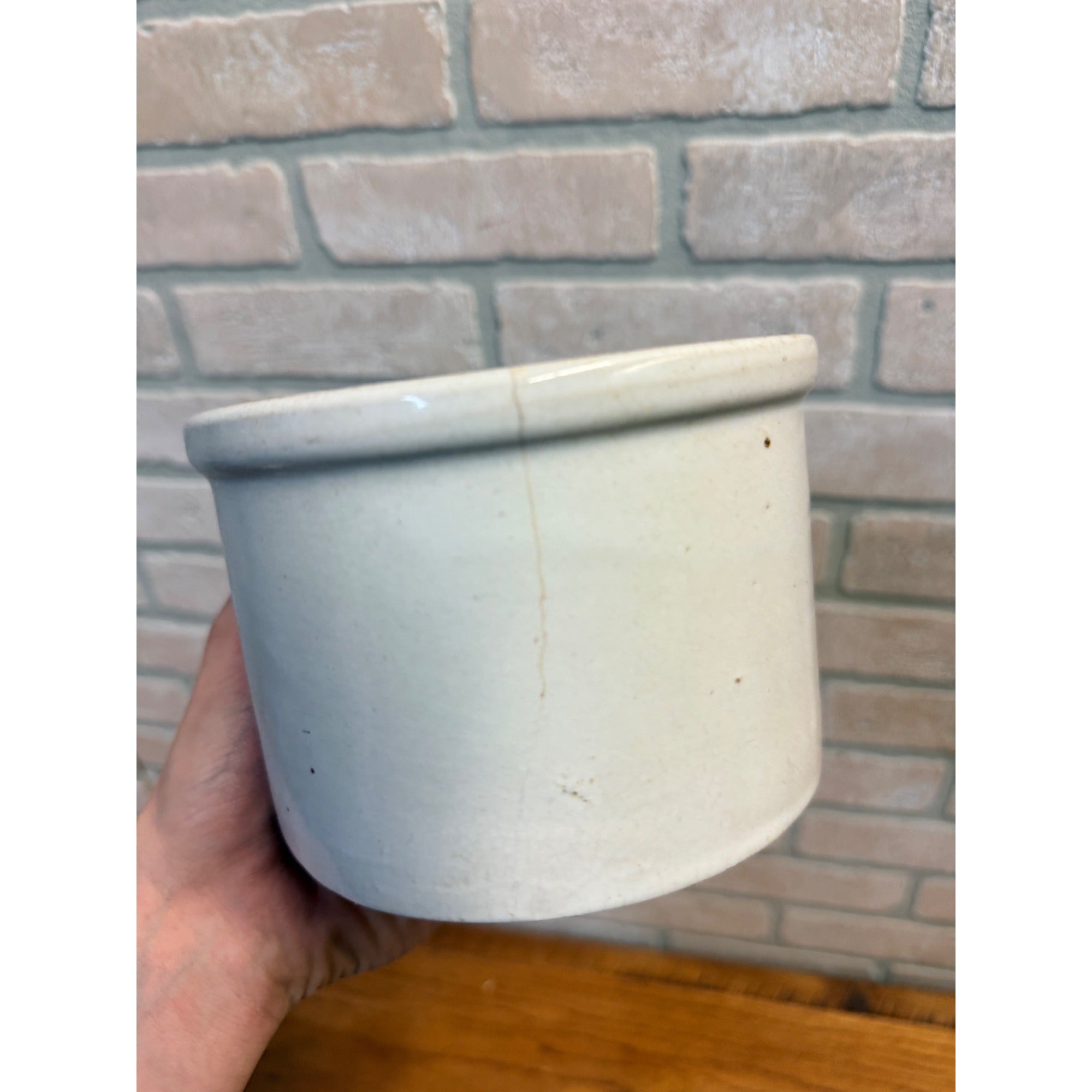 Antique Advertising Lambrecht Butter Crock Milwaukee Chicago Dairy Stoneware