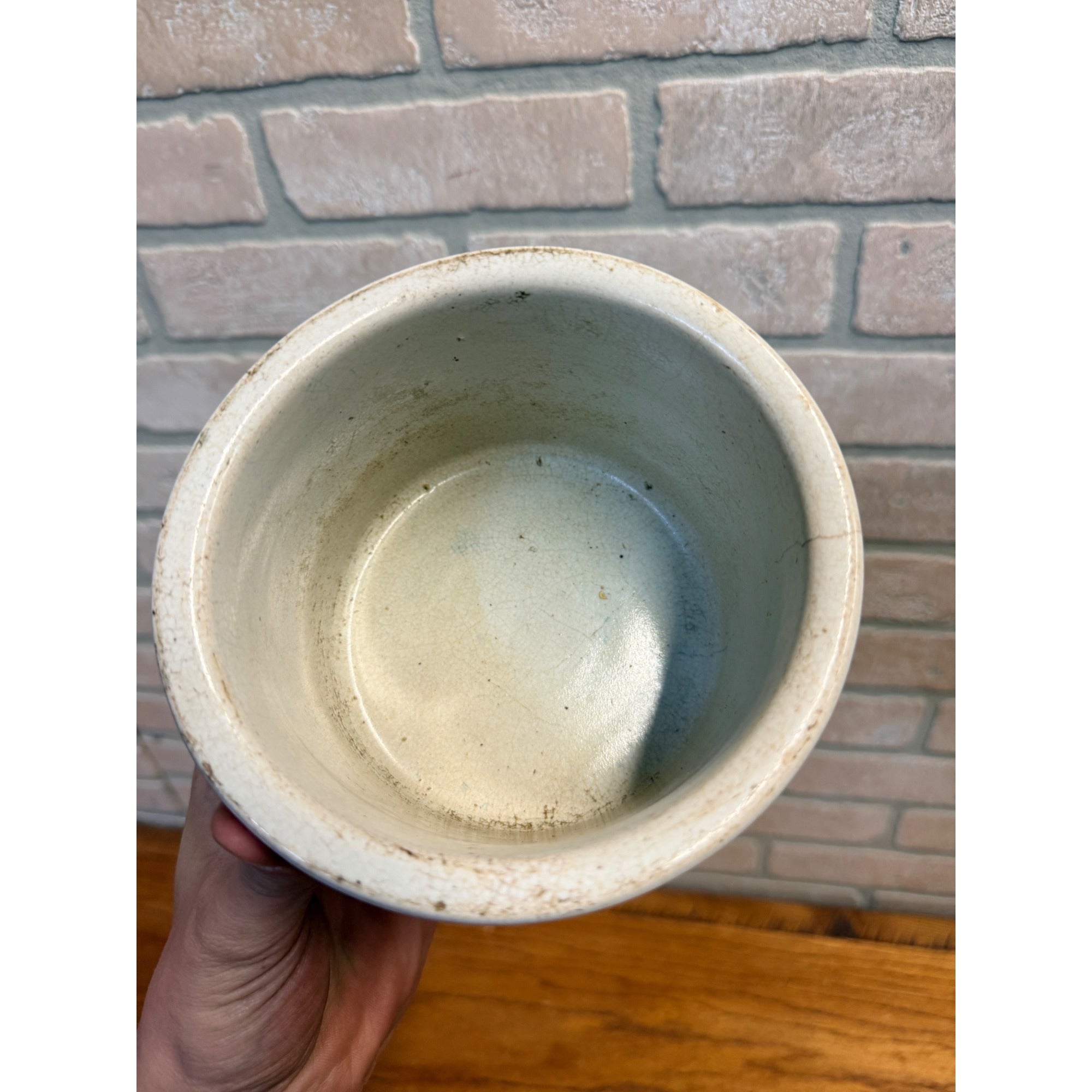 Antique Advertising Lambrecht Butter Crock Milwaukee Chicago Dairy Stoneware