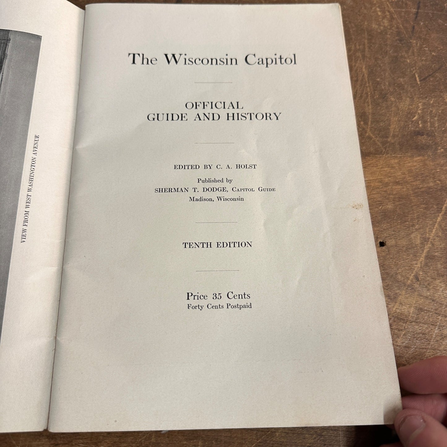 Wisconsin State Capitol Official Guide & History Book Booklet