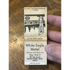 Vintage Matchbook Advertising - White Eagle Motel - Eagle River, Wis.