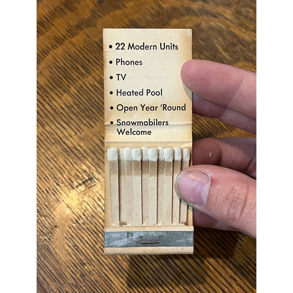 Vintage Matchbook Advertising - White Eagle Motel - Eagle River, Wis.