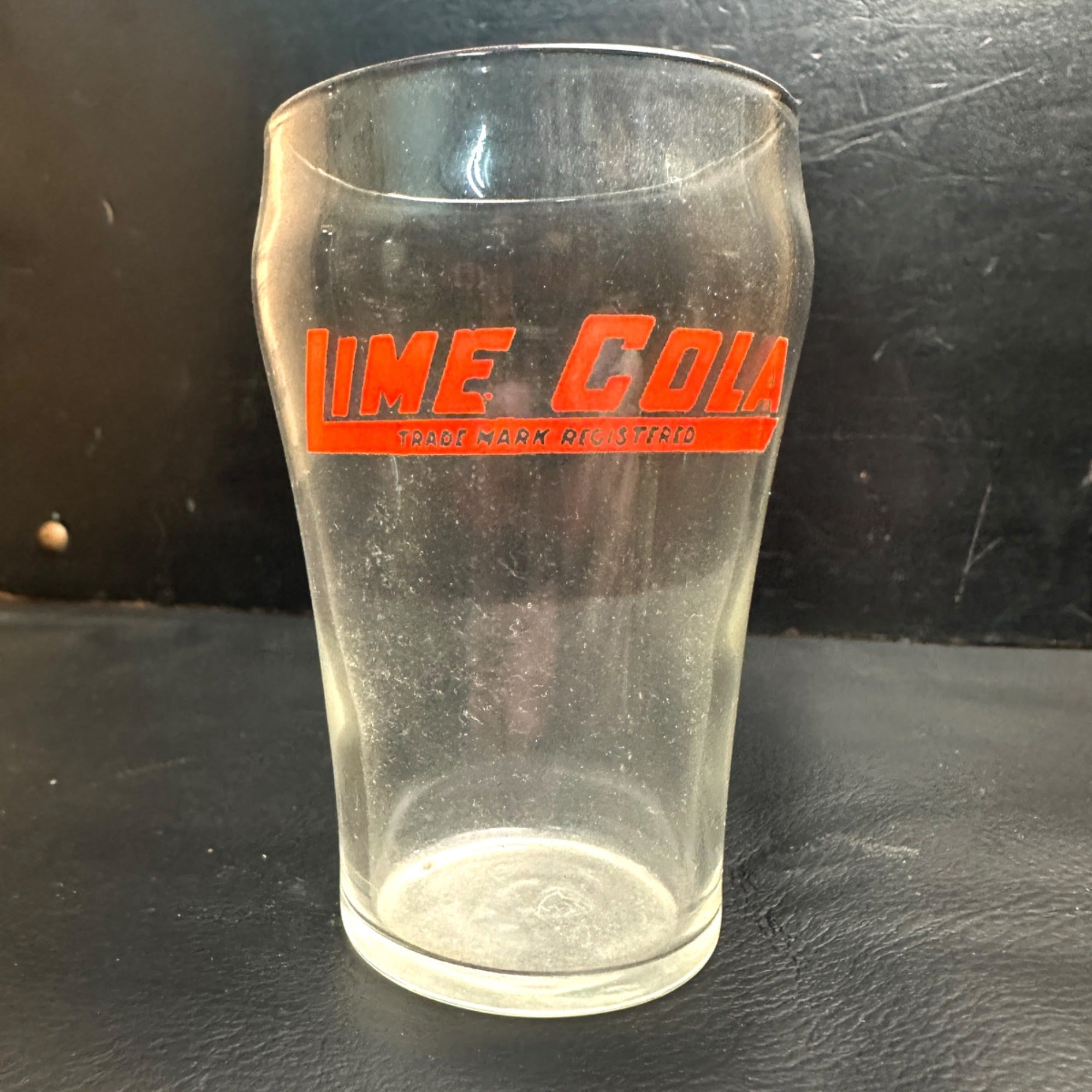 Lime Cola Soda Fountain Vintage 1940s Acl Drinking Glass Tumbler