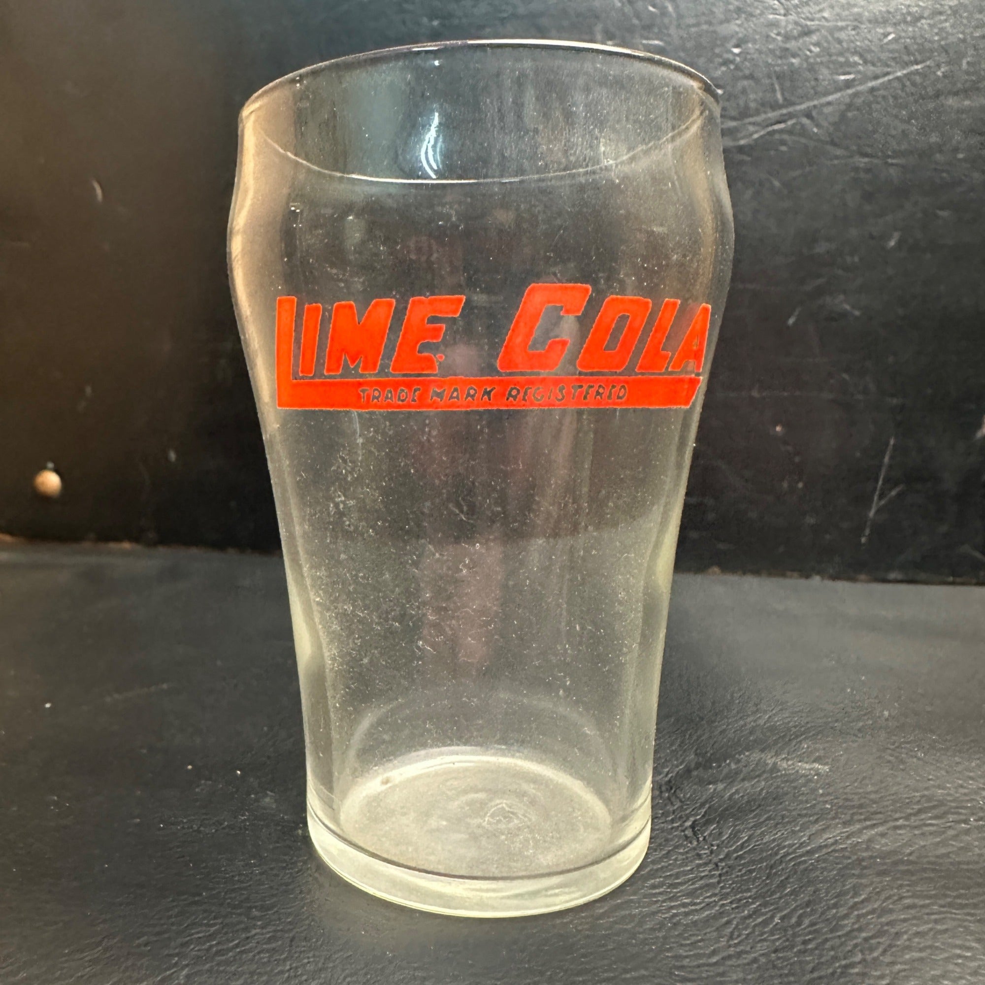 Lime Cola Soda Fountain Vintage 1940s Acl Drinking Glass Tumbler