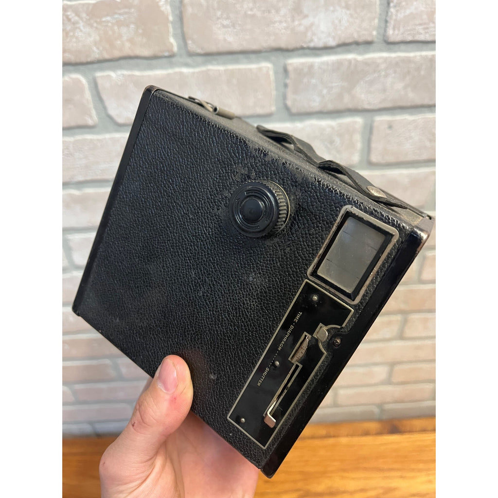 Antique 1920s Agfa Ansco D-6 Cadet Black Box Film Camera - Untested