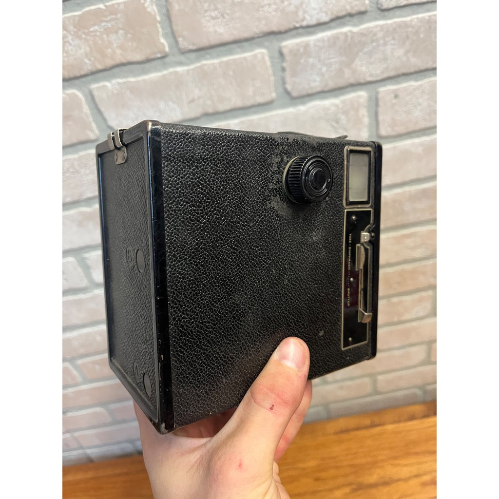 Antique 1920s Agfa Ansco D-6 Cadet Black Box Film Camera - Untested