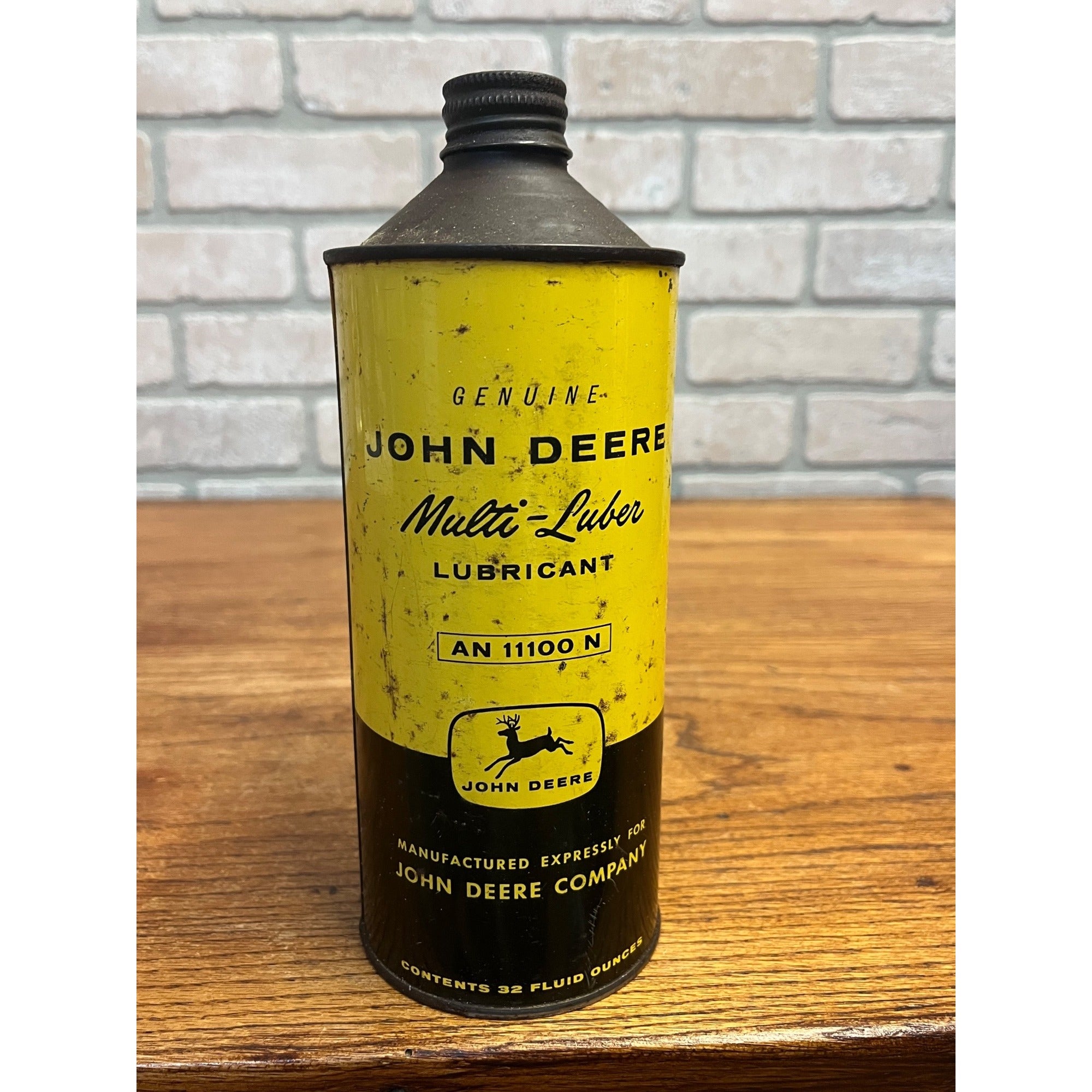 Vintage Genuine John Deere Multi-luber AN 11100 N Lubricant Quart Can