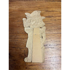 Antique 1920s Halloween German Diecut Waving Witch Black Cat Easelback