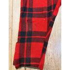 Vintage Size 36 Woolrich Red Buffalo Plaid Wool Flannel Hunting Pants Fall Winter Distressed