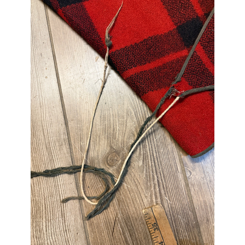 Vintage Size 36 Woolrich Red Buffalo Plaid Wool Flannel Hunting Pants Fall Winter Distressed