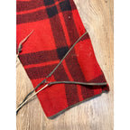 Vintage Size 36 Woolrich Red Buffalo Plaid Wool Flannel Hunting Pants Fall Winter Distressed