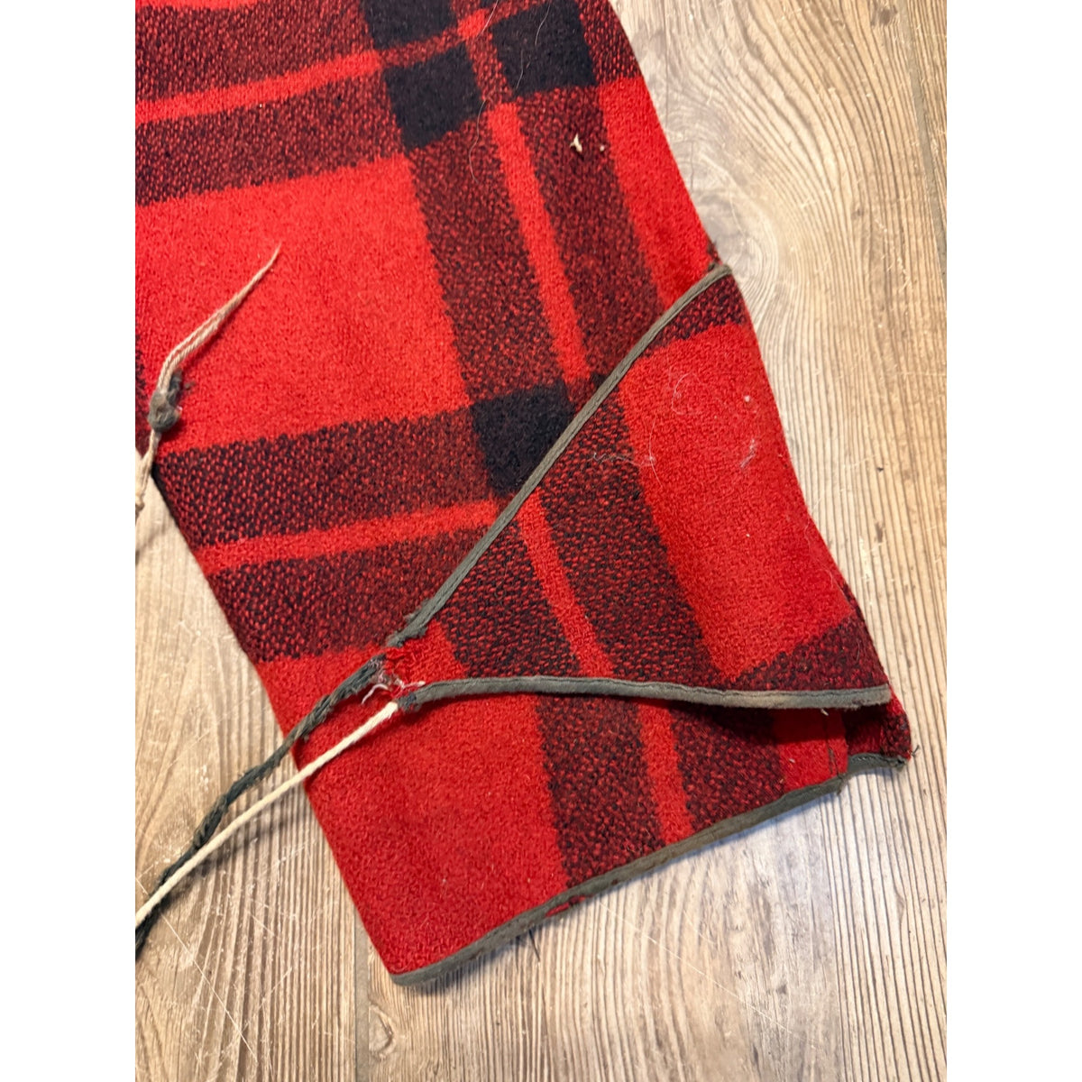 Vintage Size 36 Woolrich Red Buffalo Plaid Wool Flannel Hunting Pants Fall Winter Distressed