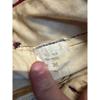 Vintage Size 36 Woolrich Red Buffalo Plaid Wool Flannel Hunting Pants Fall Winter Distressed