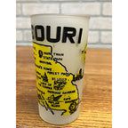 Vintage Drinking Glass Missouri Map and Attractions The Show Me State