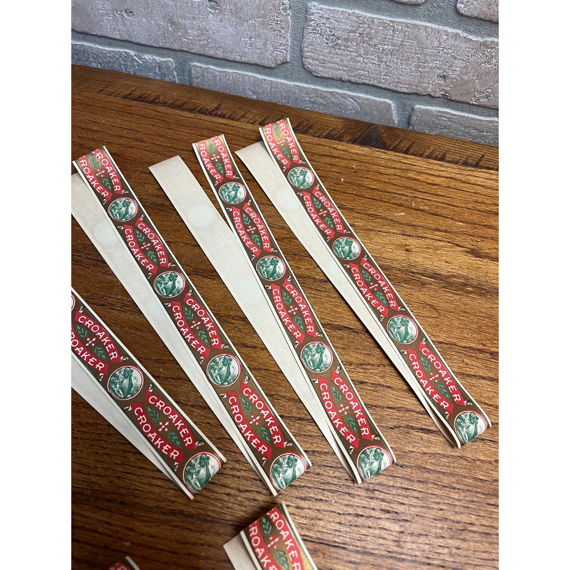 Vintage 1900s Croaker Frog Toad Advertising Cigar Box Bands Labels Lot 7pcs