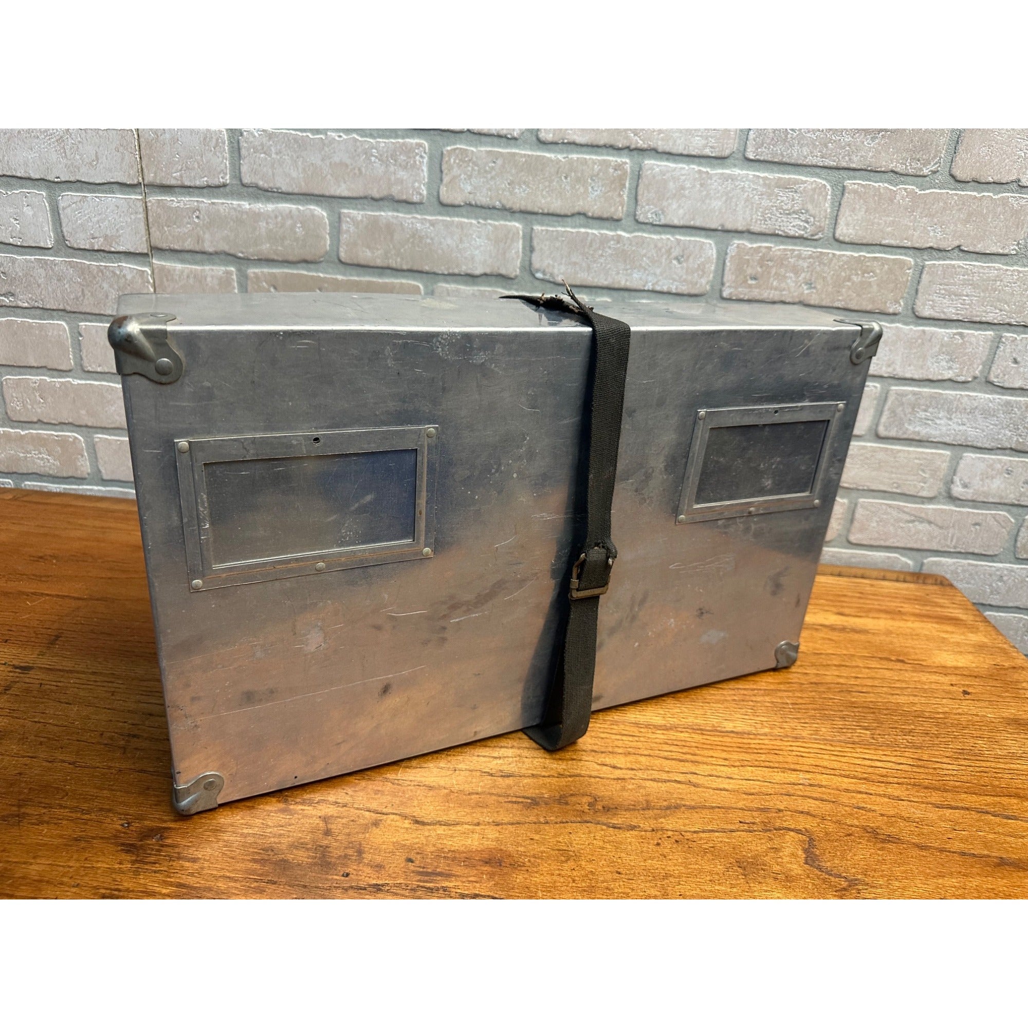 Vintage Aluminum WWII Rough Rider Laundry Shipping Postal Mailing Container