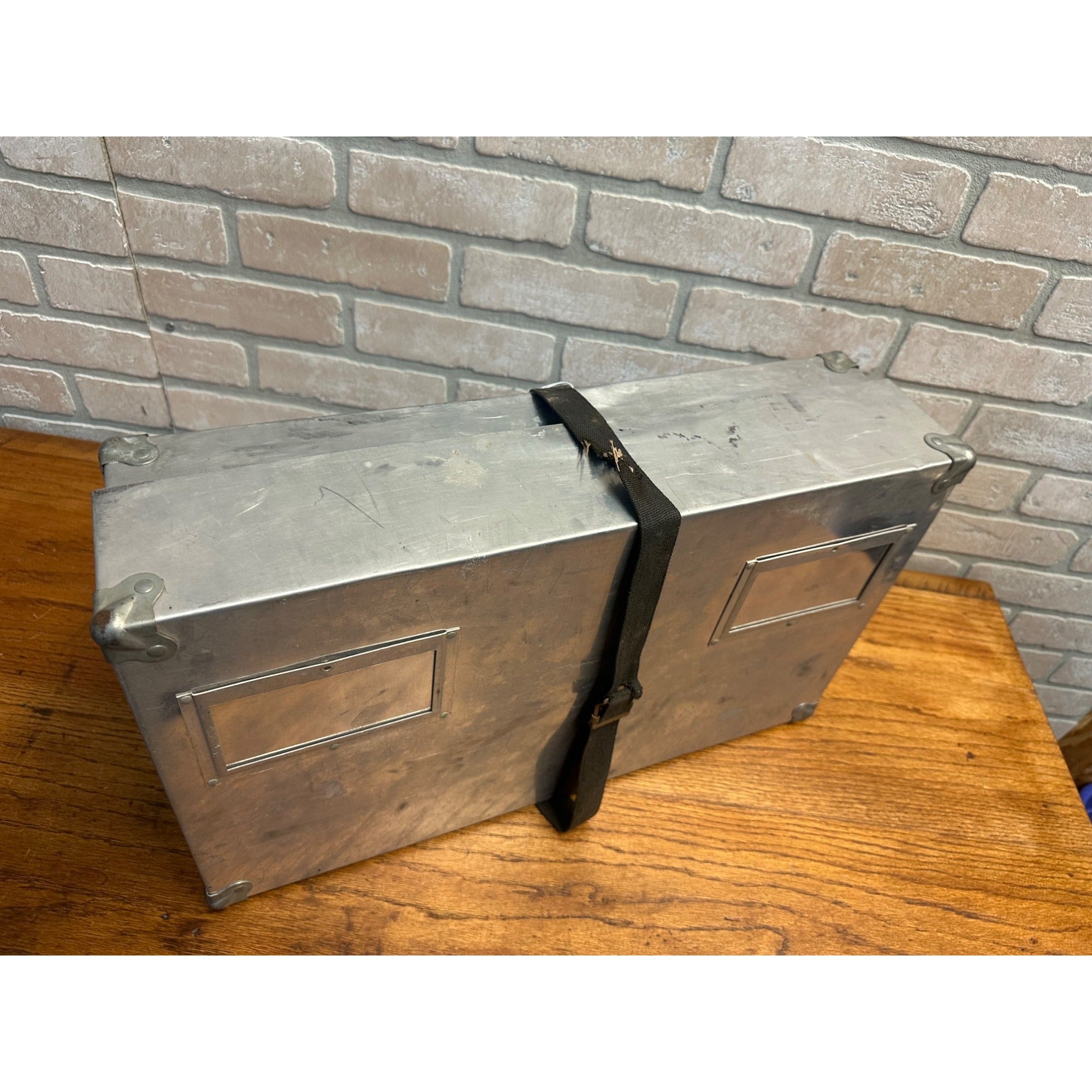 Vintage Aluminum WWII Rough Rider Laundry Shipping Postal Mailing Container