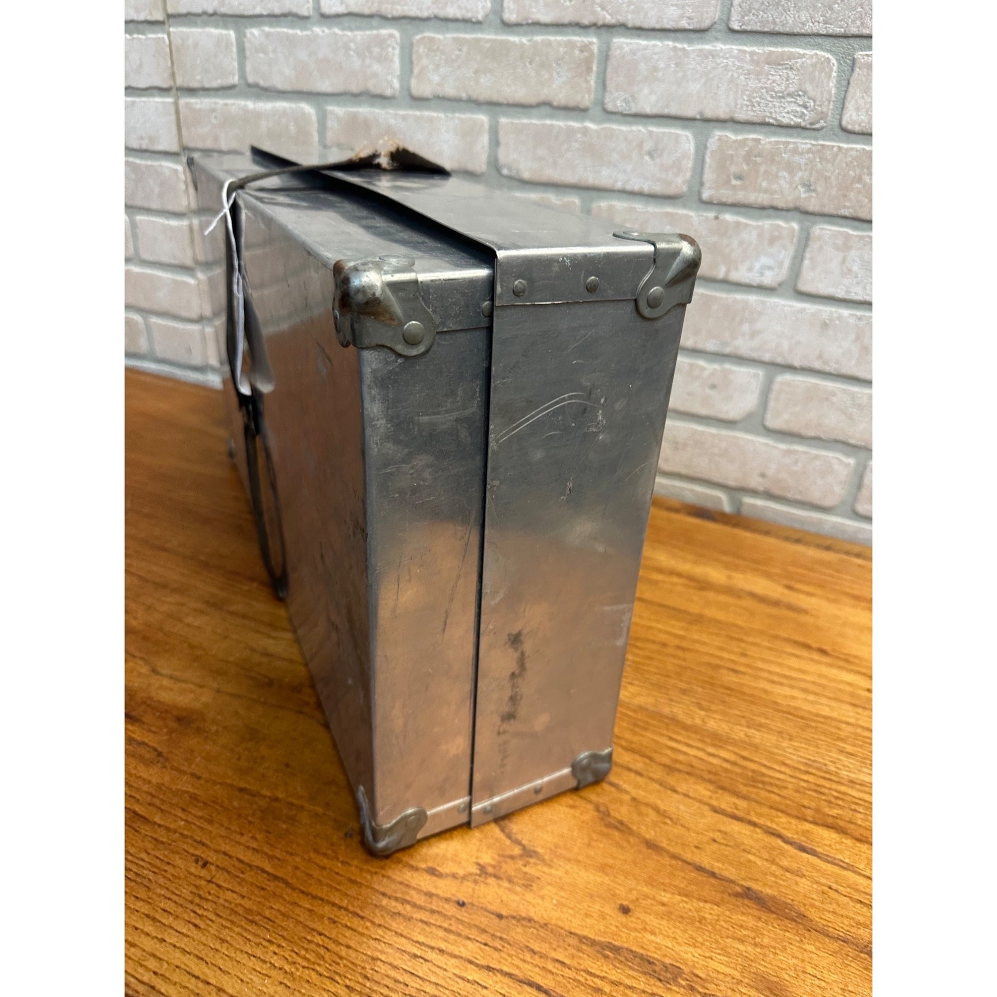 Vintage Aluminum WWII Rough Rider Laundry Shipping Postal Mailing Container