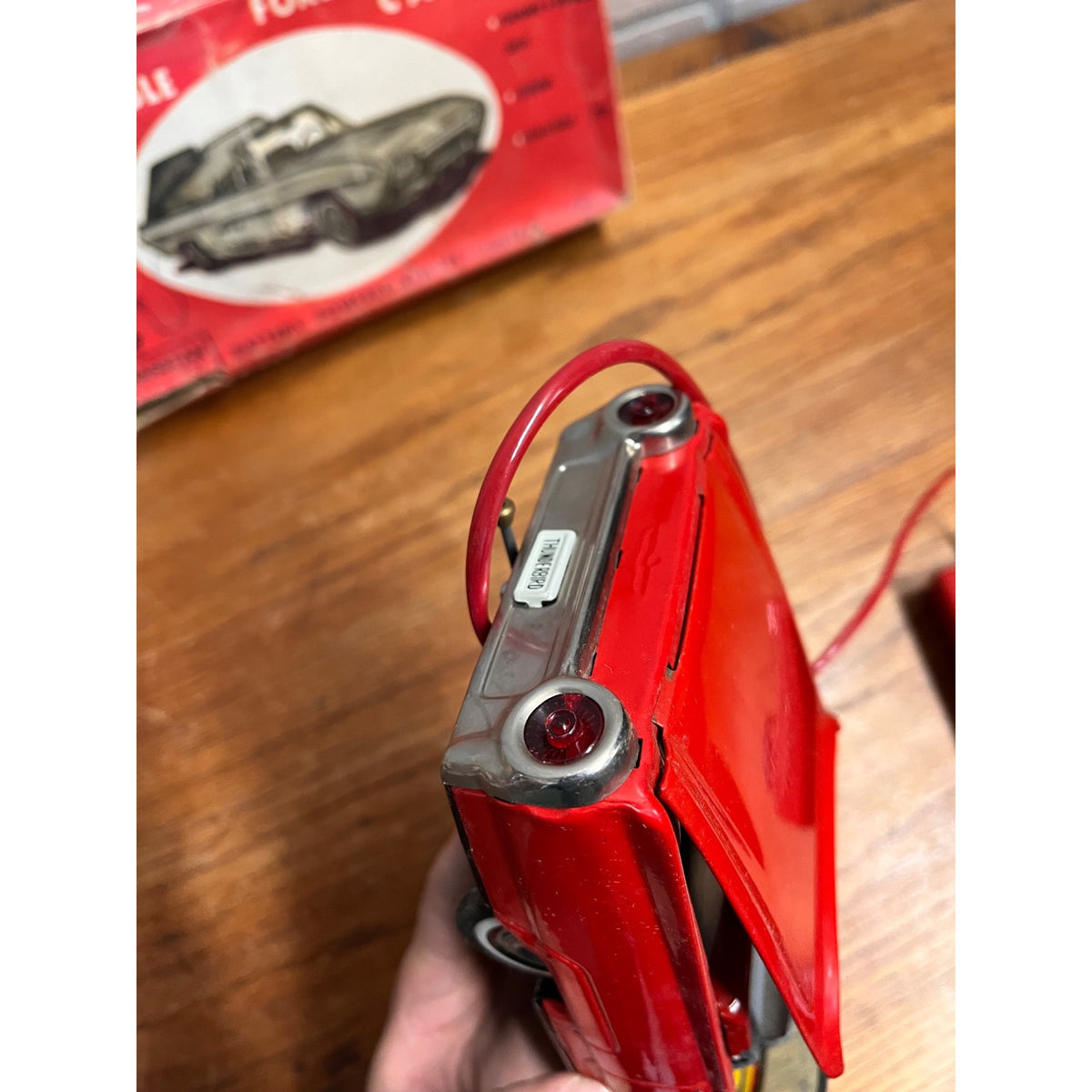 Vintage Cragstan Toy Ford Thunderbird Convertible With Retractable Top Battery-Powered Remote Control Car NGS Japan