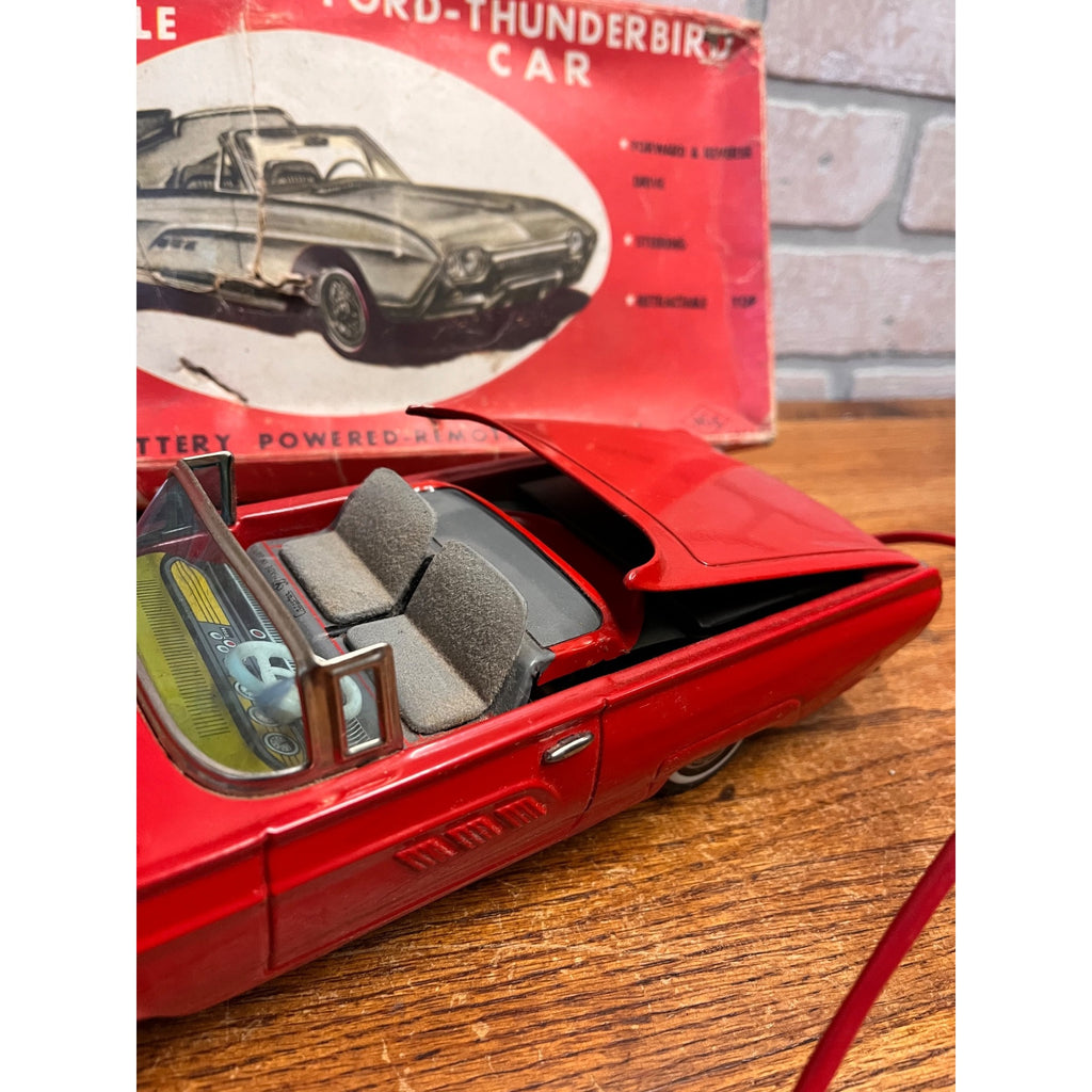 Vintage Cragstan Toy Ford Thunderbird Convertible With Retractable Top Battery-Powered Remote Control Car NGS Japan
