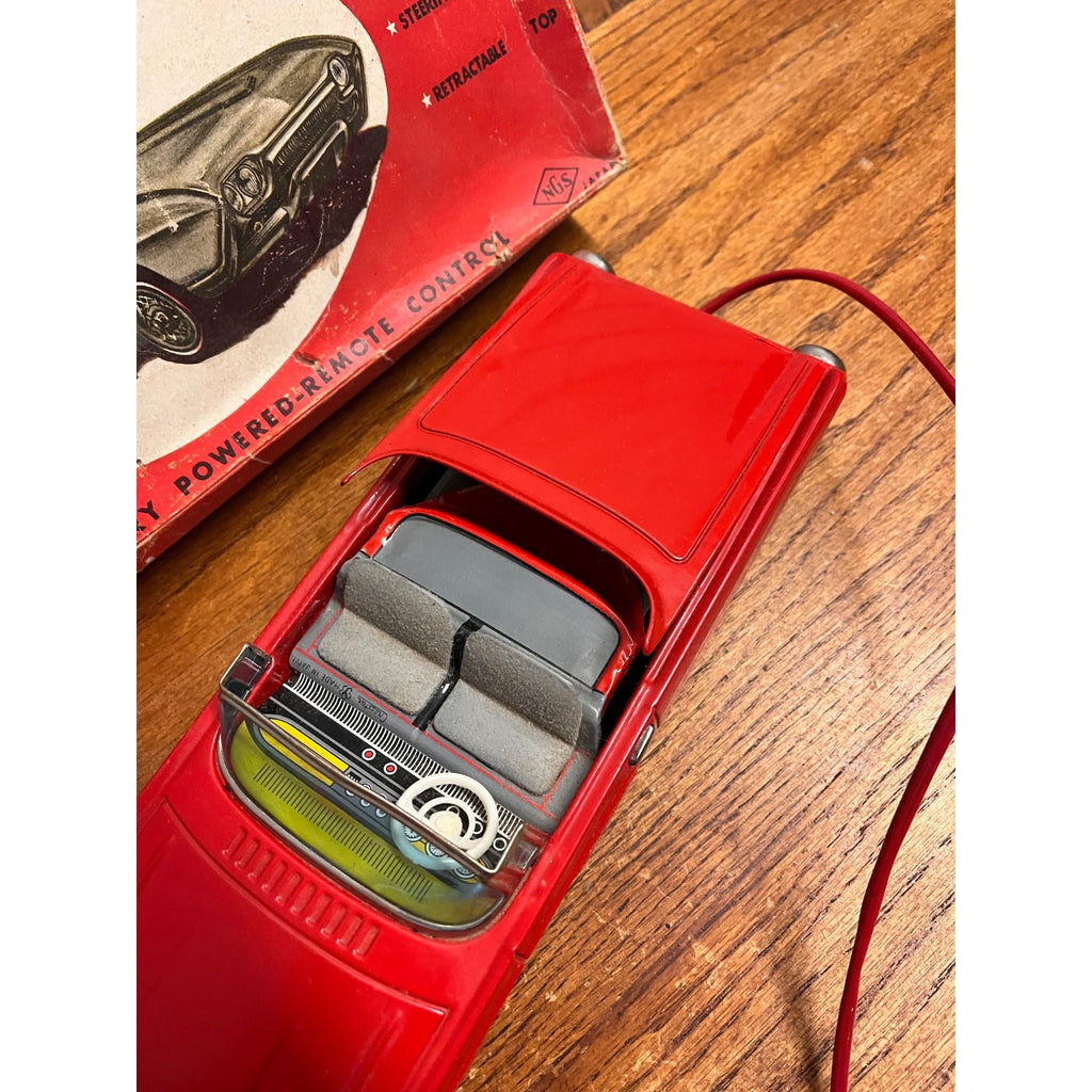 Vintage Cragstan Toy Ford Thunderbird Convertible With Retractable Top Battery-Powered Remote Control Car NGS Japan