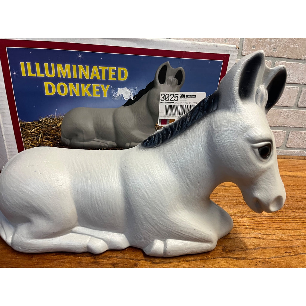 Vintage General Foam Christmas Nativity Donkey Blow Mold w/ Original Box