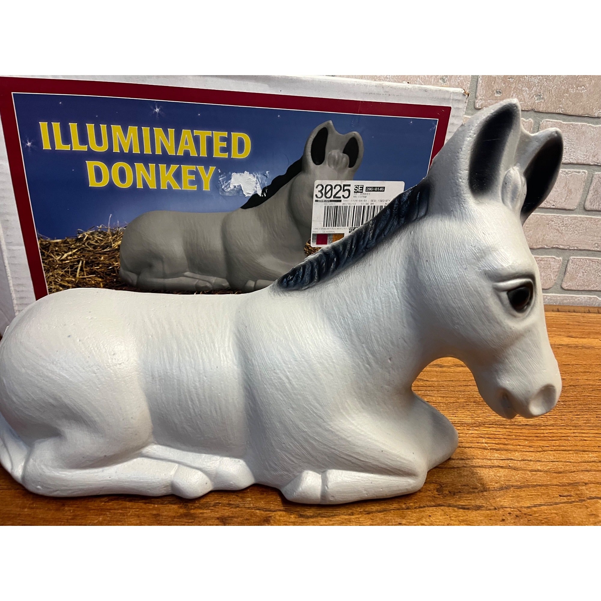 Vintage General Foam Christmas Nativity Donkey Blow Mold w/ Original Box