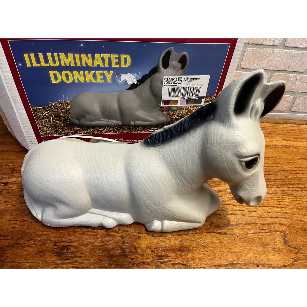 Vintage General Foam Christmas Nativity Donkey Blow Mold w/ Original Box