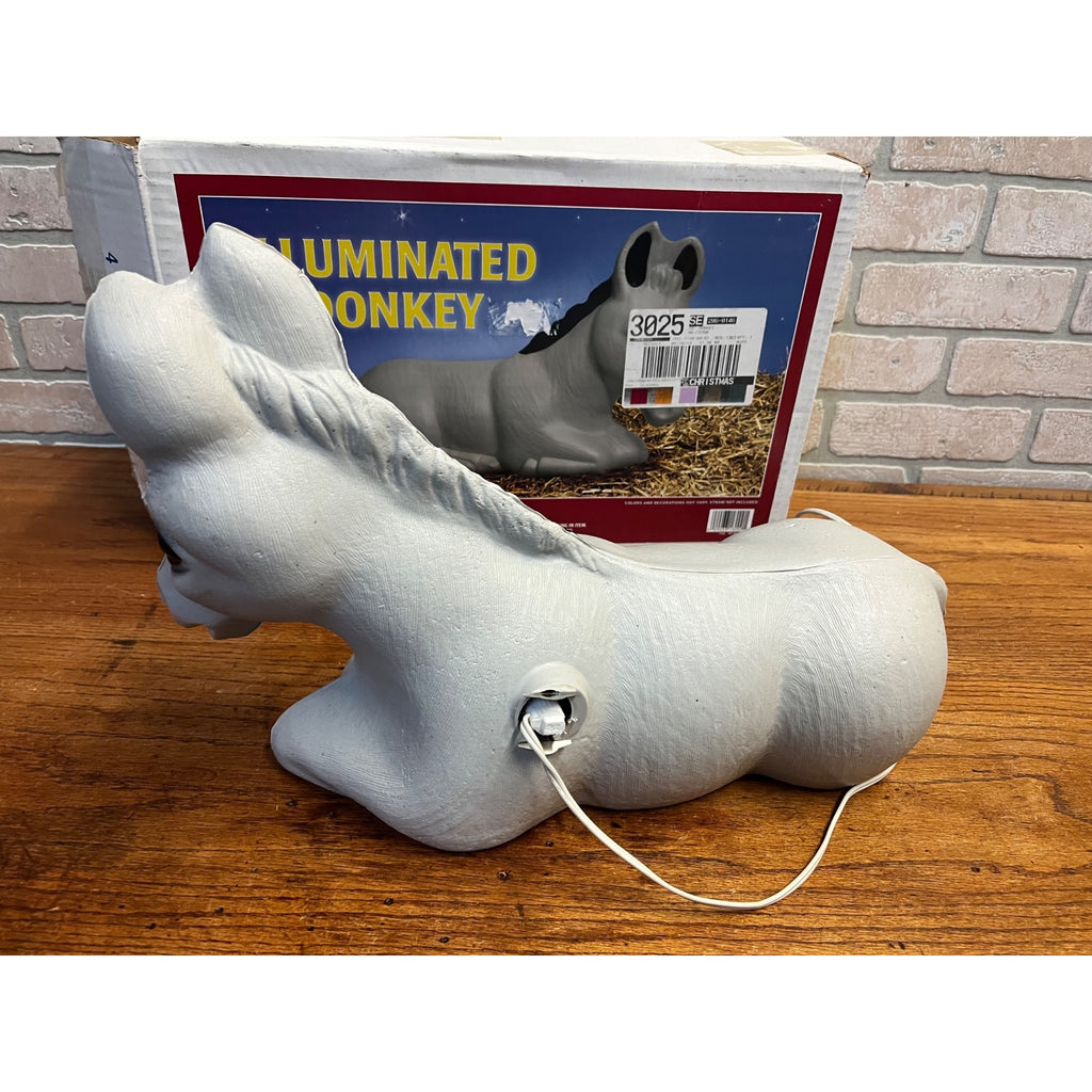 Vintage General Foam Christmas Nativity Donkey Blow Mold w/ Original Box
