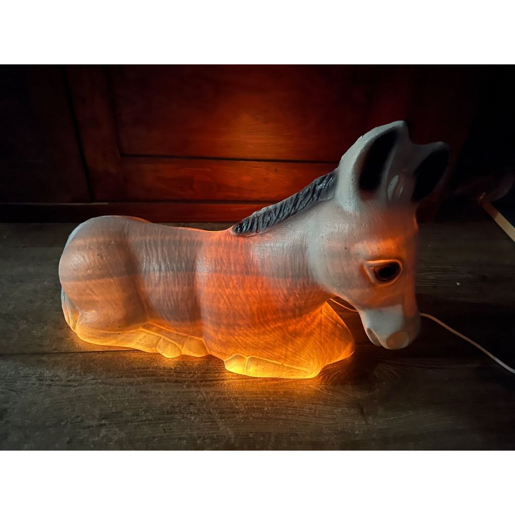 Vintage General Foam Christmas Nativity Donkey Blow Mold w/ Original Box