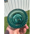 Antique Hemingray No. 20 Aqua Blue Green Glass Telephone Insulator