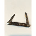 Vintage Pocket Knife Robeson Pocketeze 623501 2 Blade Brown USA Good Snap