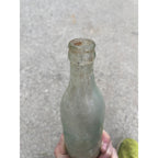 Vintage Chicago Heights Bottling Works Embossed Crown Top Soda Bottle Aqua IL ILL