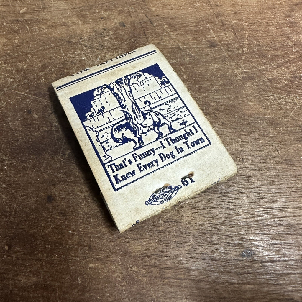 Vintage Riverside Tavern Neenah Wis 1940s Wis Advertising Matchbook Cover