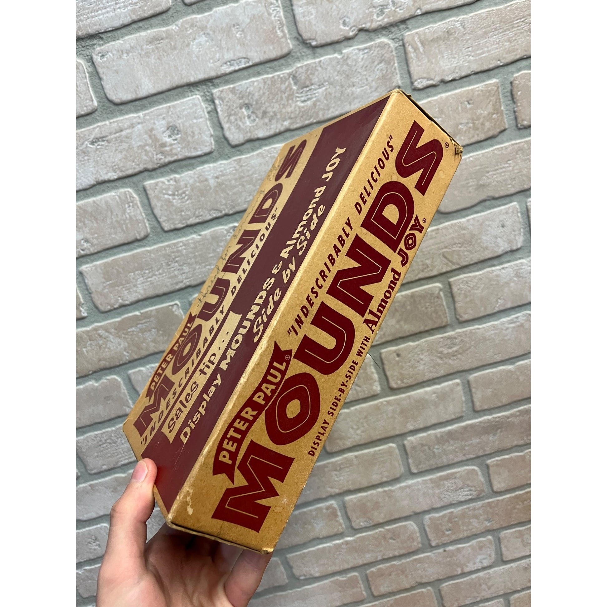 Vintage 1950s Peter Paul Mounds Candy Bar Store Display Box Advertising