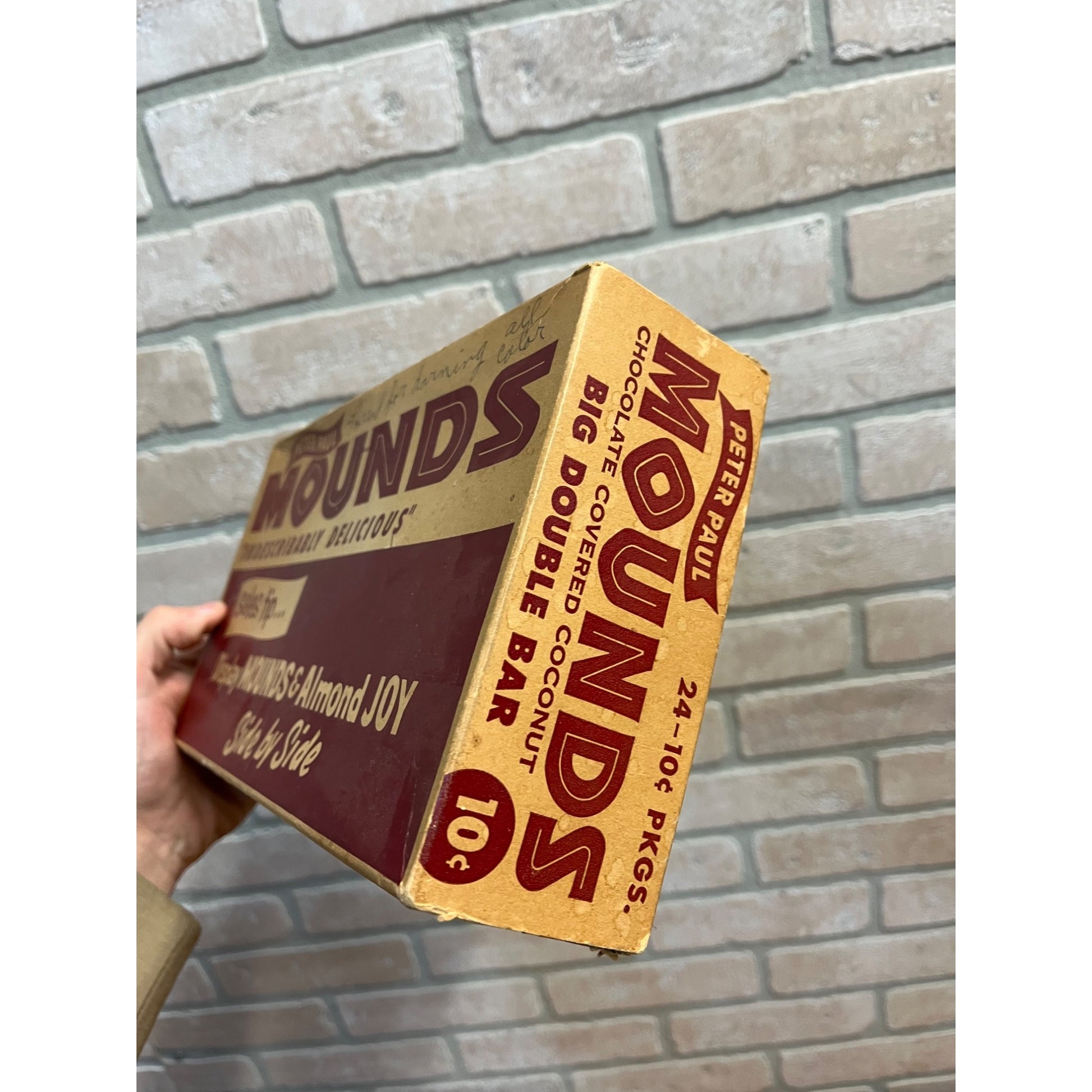 Vintage 1950s Peter Paul Mounds Candy Bar Store Display Box Advertising